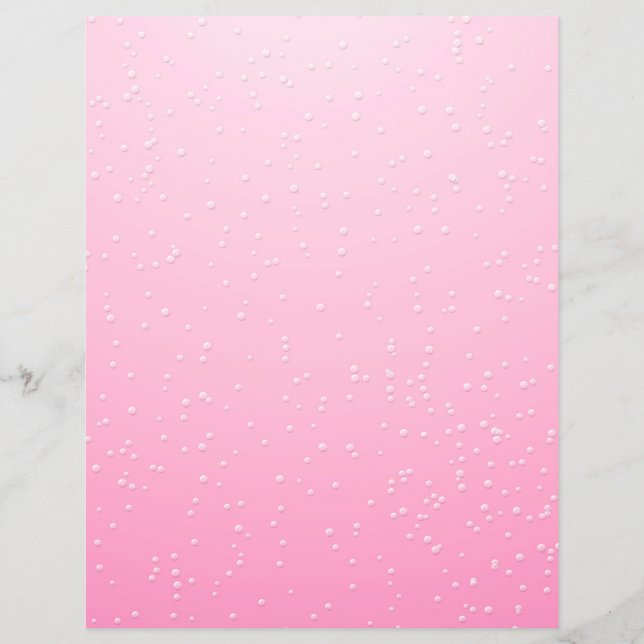 Flyer Champagne rosado con pequeñas burbujas fondo arte (Frente)