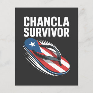 Flyer chancla superviviente chiste español divertido