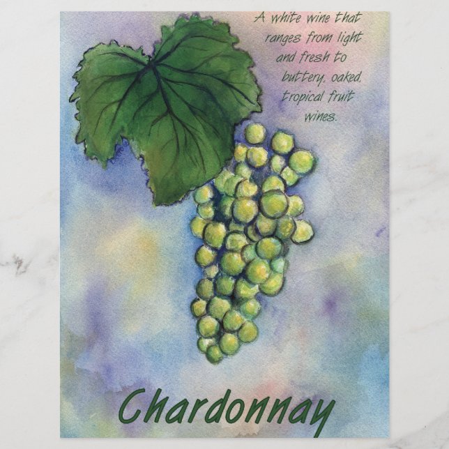 Flyer Chardonnay Wine Grapes & Description (Frente)
