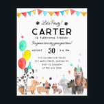 Flyer Cheap Let's Pawty Fiesta Kids Puppy Dog Birthday<br><div class="desc">Pintamos a Fiestas de animales niños con porras de perro cumpleaños</div>