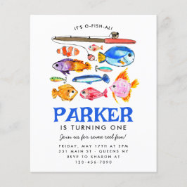 Flyer Cheap O-Fish-al Reel Fun Gone Pescado Cumpleaños