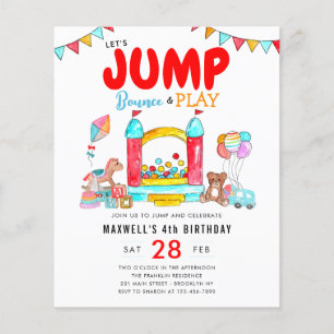 Flyer Cheap Vamos a saltar a rebotar el cumpleaños del p