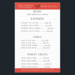 Flyer Chef Gorra Comedor<br><div class="desc">Chef gorra de estilo rústico en un sencillo folleto de menú. Diseñado para coincidir con nuestra Colección de Gorras Chef.</div>