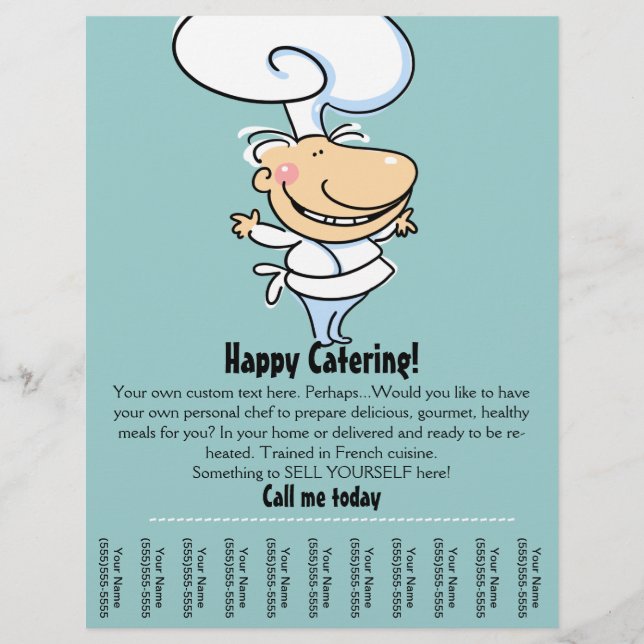 Flyer Chef personal/folleto promocional (Frente)