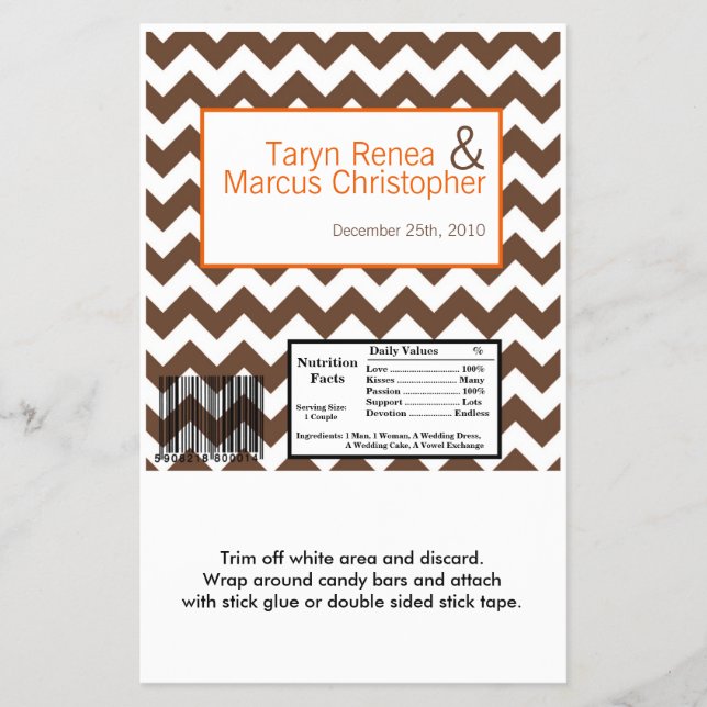 Flyer Chevron, el gran Naranja de la peluca parda de Her (Frente)