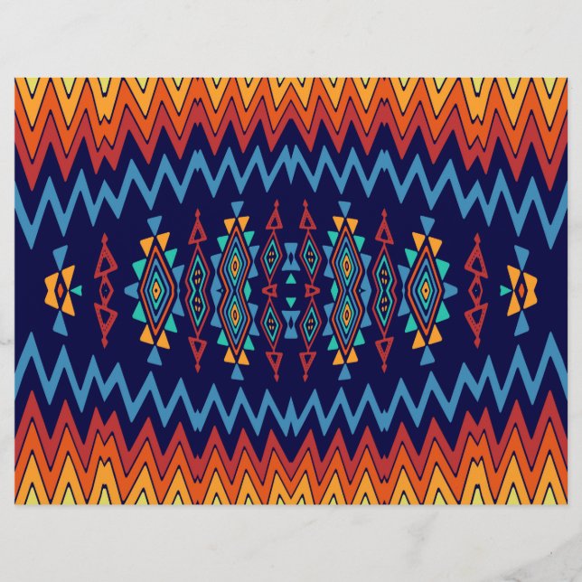 Flyer Chevrons y el diseño abstracto hombus (Frente)