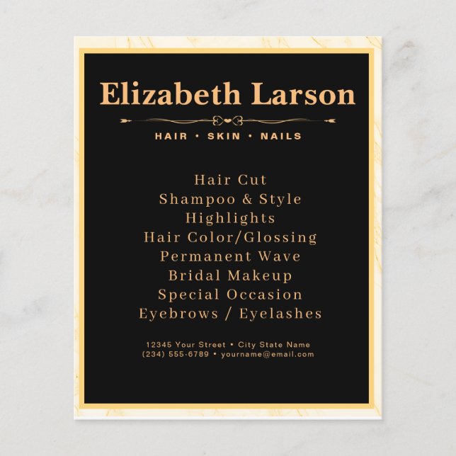 Flyer Chic Salón de Belleza Maquillaje Peluquería Peluqu (Frente)