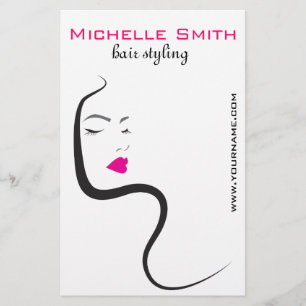 Flyer Chica con pelo ondulado Icono de marca de peinado