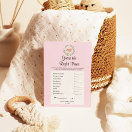 Flyer Chica de ciervos dormidos con flores adivina el pr