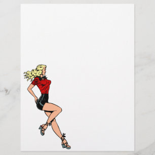 Flyer Chica de glamour vintage al lado, blond Blombshell