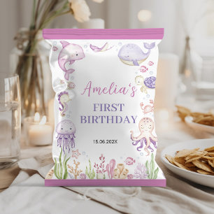 Flyer Chica de Ocean Animals Amortiguador de bolsa de cu