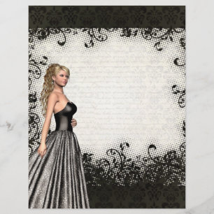 Flyer Chica de prom con vestido negro