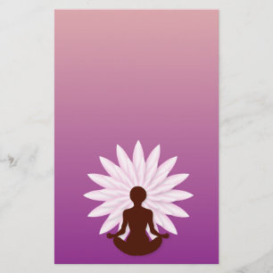 Flyer Chica joven practicando yoga