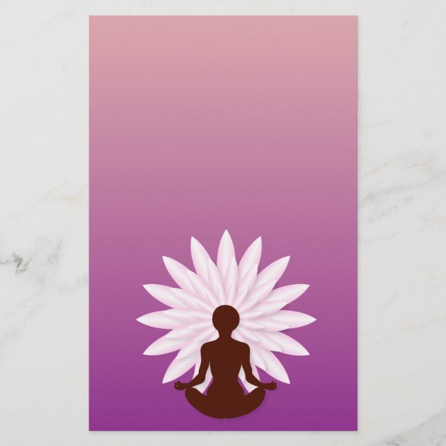Flyer Chica joven practicando yoga (Frente)