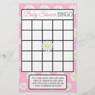 Flyer Chica rosa Daisy Juegos temáticos de duchas para b