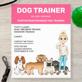 Flyer Chica Rubia Con Perros Entrenadora De Perros Perso