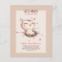 Chicas de Baby Shower de OWL o invitación para niñ