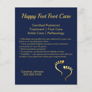 Flyer Chiropodista Podiatra Promocional Blue Business