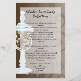 Flyer Chocolate Candy Buffet Bar, urn de dulces