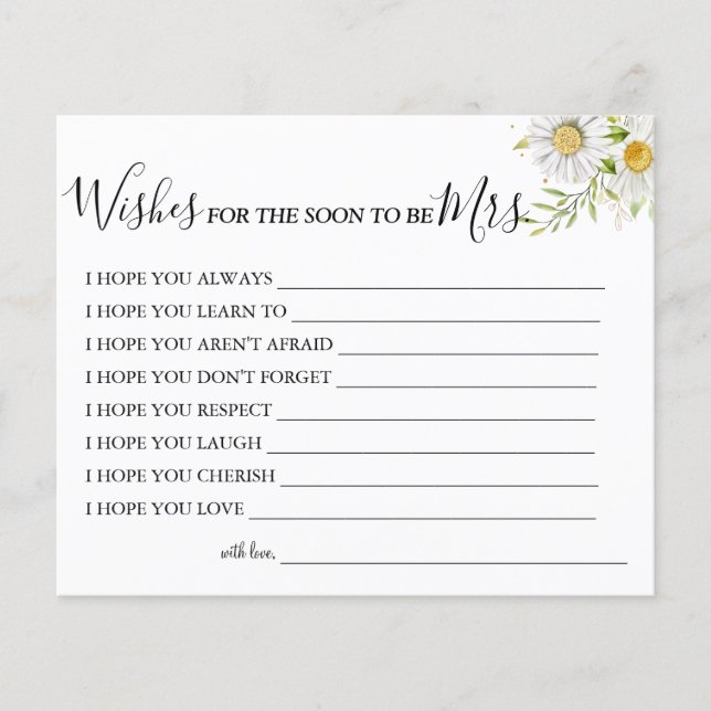 Flyer Chrysanthemum desea que pronto sea la tarjeta de l (Frente)