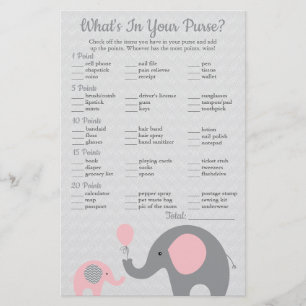 Flyer Chupete de Elefante Rosa Baby Shower Qué hay en tu