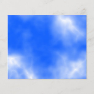 Flyer Cielo azul con nubes blancas.