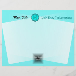 Flyer Cinta de flor azul claro / azul turquesa por Kenne