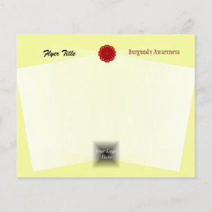 Flyer Cinta de flor de Borgoña por Kenneth Yoncich