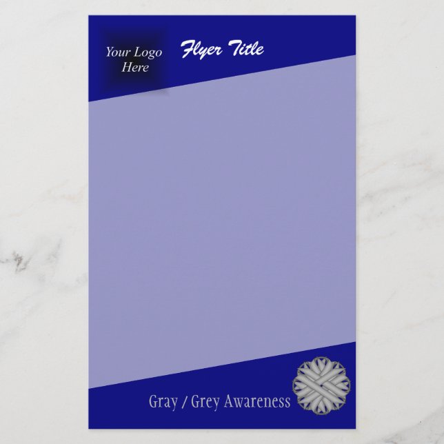 Flyer Cinta de flor gris por Kenneth Yoncich (Frente)