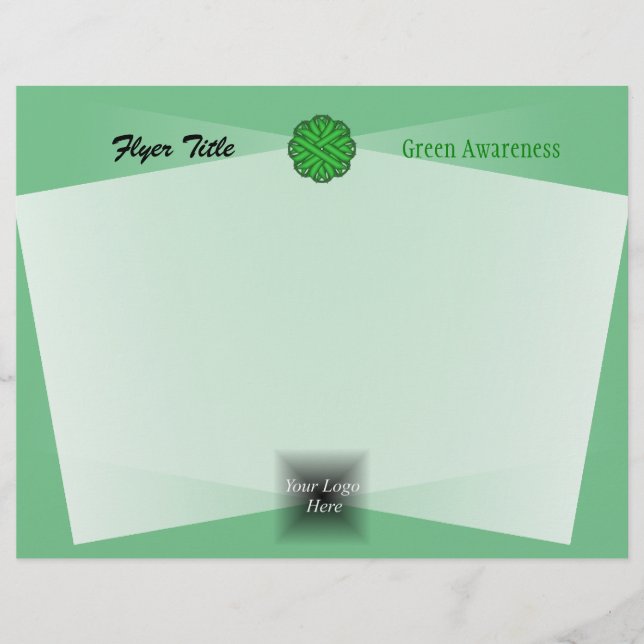 Flyer Cinta de flor verde por Kenneth Yoncich (Frente)