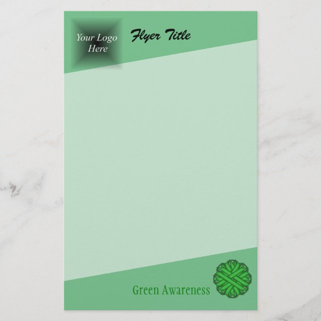 Flyer Cinta de Flor Verde por Kenneth Yoncich (Frente)