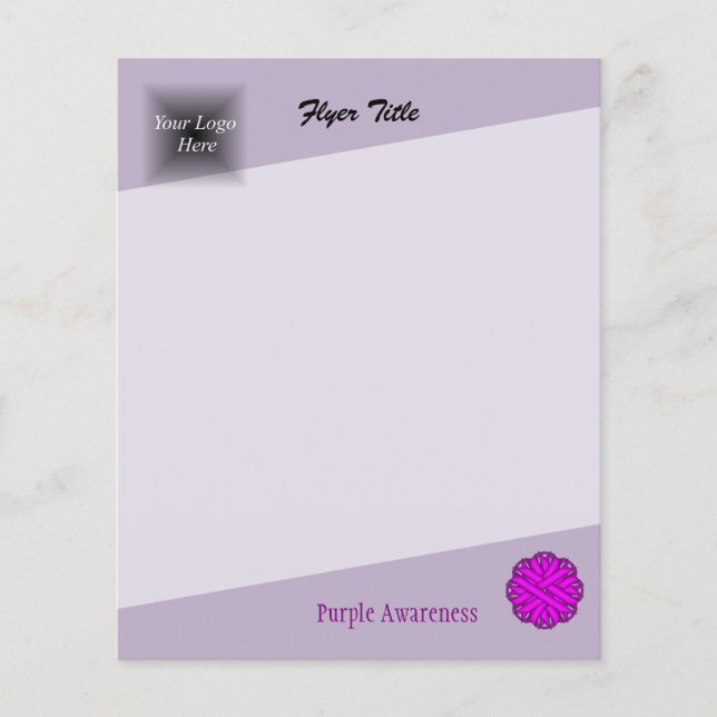 Flyer Cinta morada de flores por Kenneth Yoncich (Frente)