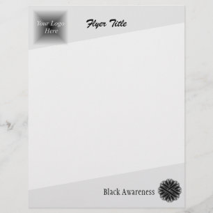 Flyer Cinta negra de flores por Kenneth Yoncich