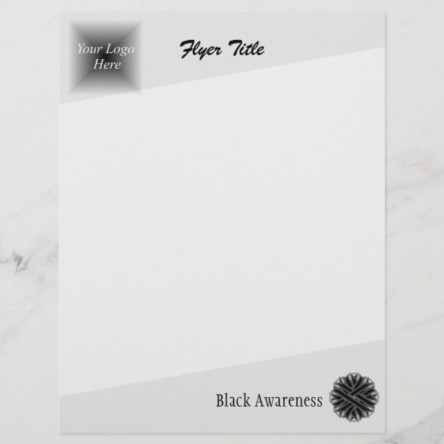 Flyer Cinta negra de flores por Kenneth Yoncich (Frente)