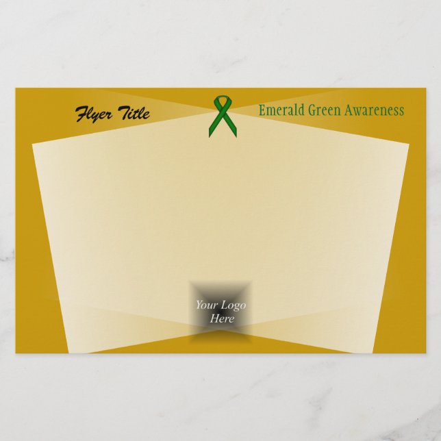 Flyer Cinta patrón verde esmeralda de Kenneth Yoncich (Frente)