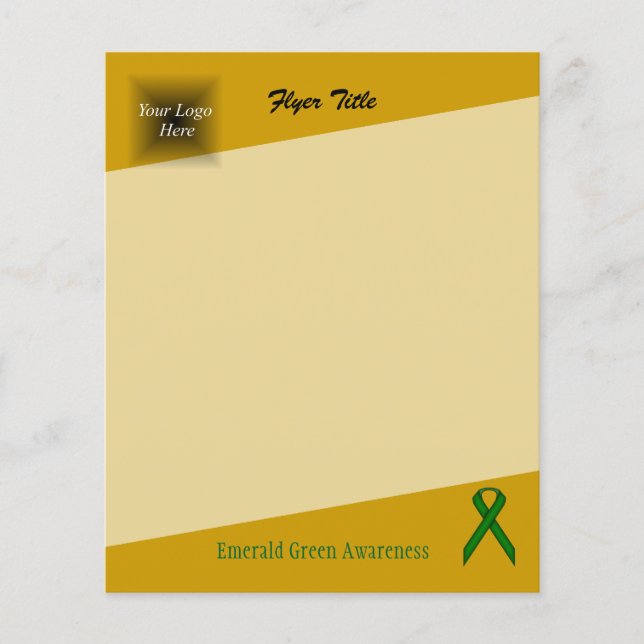 Flyer Cinta patrón verde esmeralda de Kenneth Yoncich (Frente)