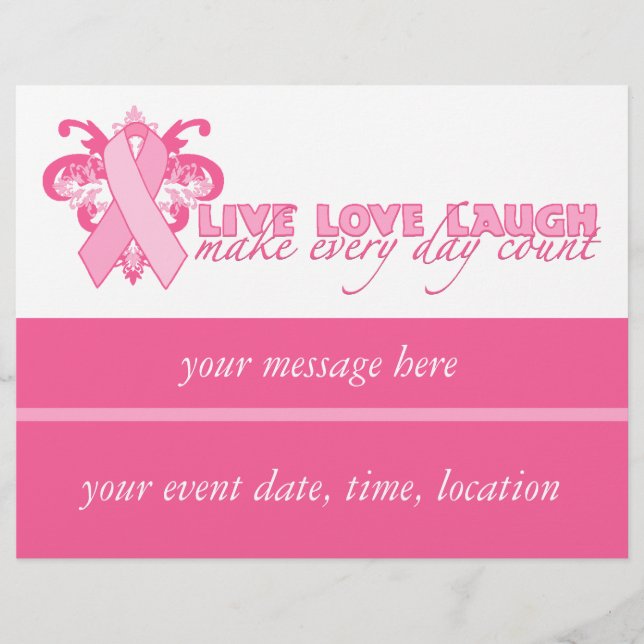 Flyer Cinta rosa todos los días (Frente)