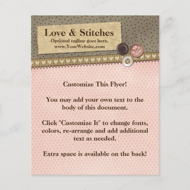 Flyer Cinta Rustica con título y botones en el mascado (Frente)