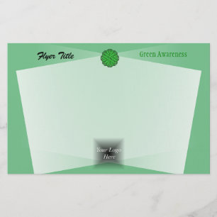 Flyer Cinta verde de flores por Kenneth Yoncich