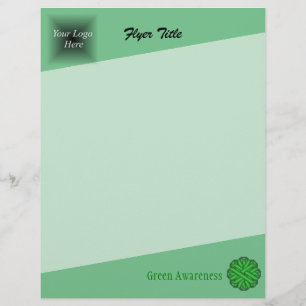 Flyer Cinta verde de flores por Kenneth Yoncich