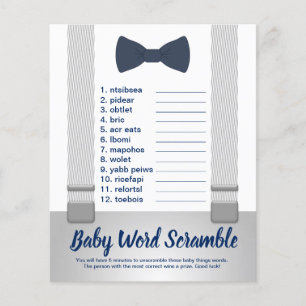 Flyer Círculo de palabras del bebé, juego de Baby Shower
