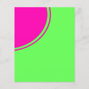 Flyer Círculo luminoso verde rosa moho