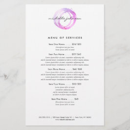 Flyer Círculo Pintado Rosa de Lujo Logotipo de Diseñador