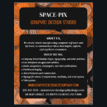 Flyer Círculos gráficos naranjas, anuncio de diseñador g<br><div class="desc">Círculos Gráficos naranjas,  Volantes Publicitarios De Diseñador Gráfico De La Tienda De Tarjetas De Negocios.</div>