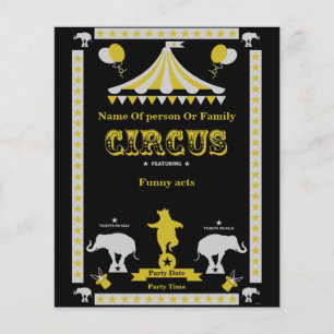 Flyer Circus Party Posters And Cards