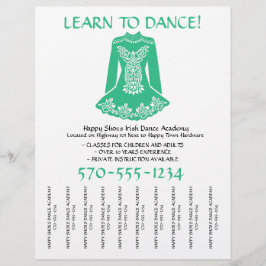 Flyer Clase de clases de baile irlandés destilando tiras