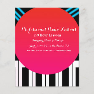 Flyer Clase de piano Instructor de teclado musical Tutor