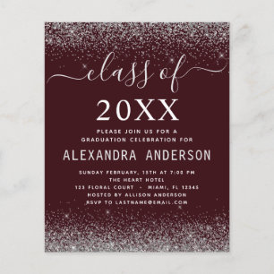Flyer Clase Presupuestaria de Borgoña Plata de Graduació