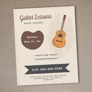 Flyer Clases de guitarra