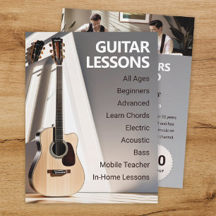 Flyer Clases de guitarra de profesor de música
